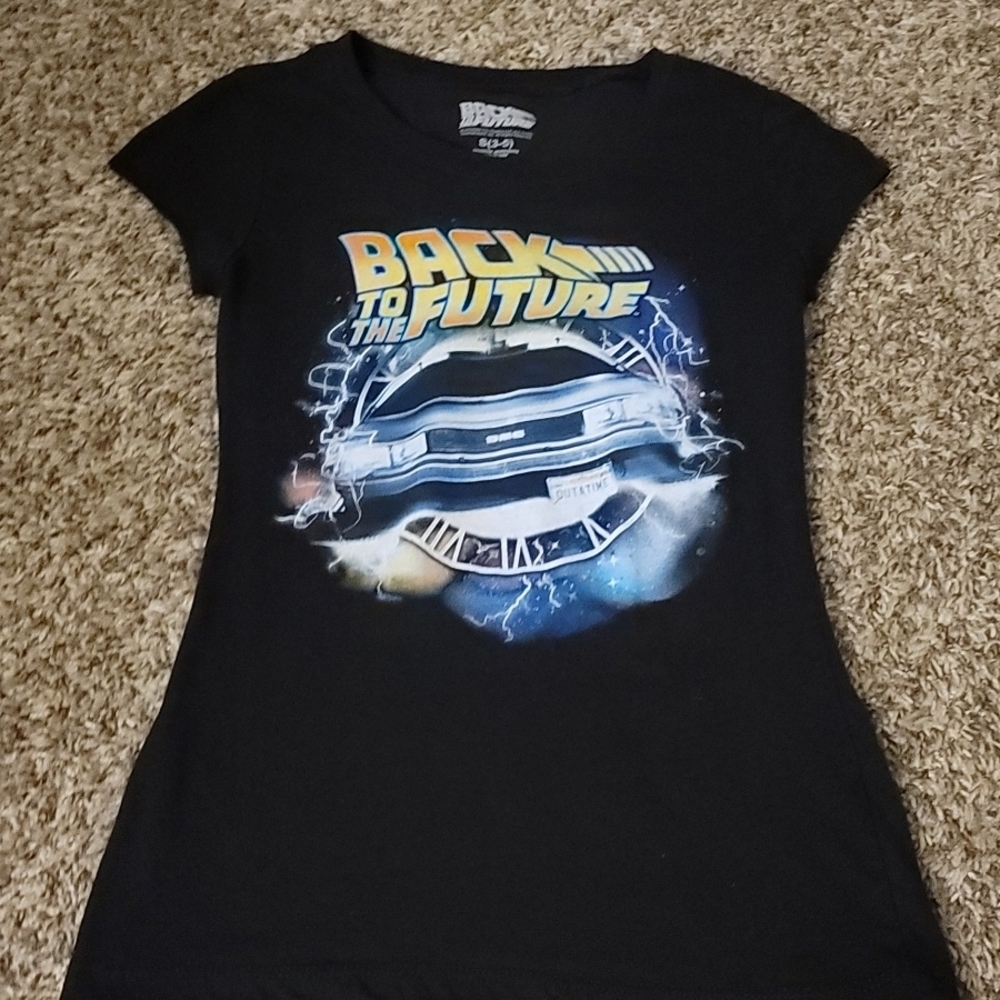 Women's Black Back To The‎ Future T-Shirt Size Small